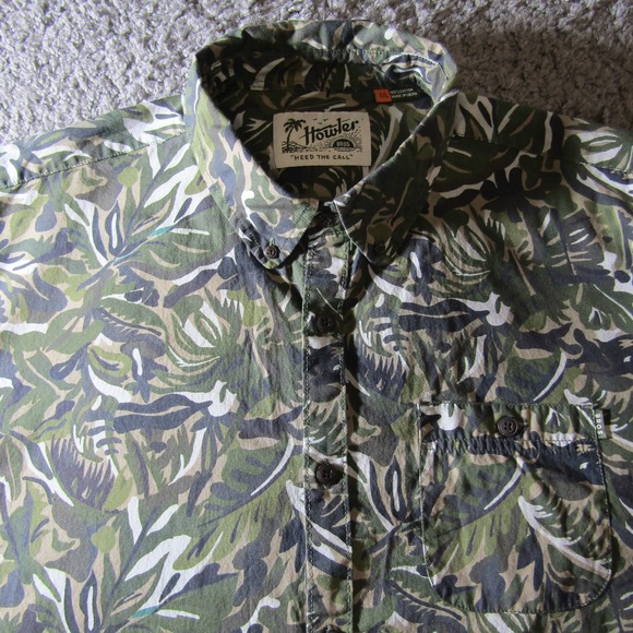 Howler Brothers Other - Howler Brothers Shirt Mens 2XL Camo Hawaiian Tropical All Over Print AOP Casual